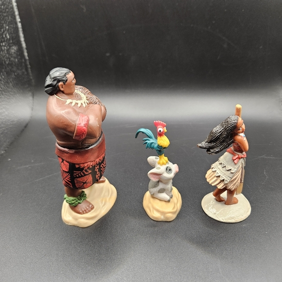 Lot of 3 Disney Moana figures toy/cake toppers 3-4" - Picture 4 of 8